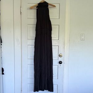 BCBGMaxAzria Black Halter Maxi Dress